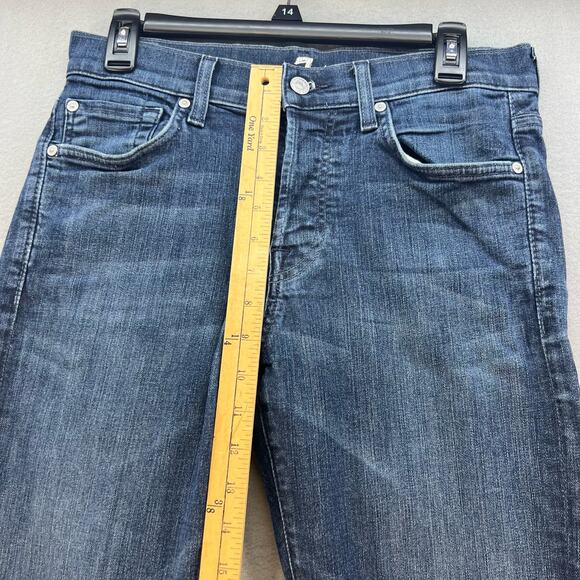 7 For All Mankind Jeans Women's 30 Blue Standard Button Fly A-Pocket Normcore - Picture 4 of 15